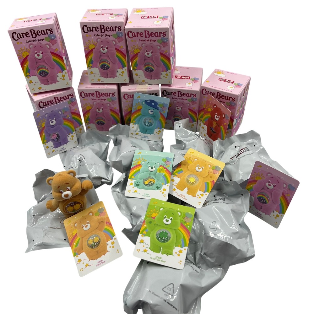 POP MART Care Bears Colorful Hugs Lot of 9 Figures Cheer Grumpy Wish Bedtime